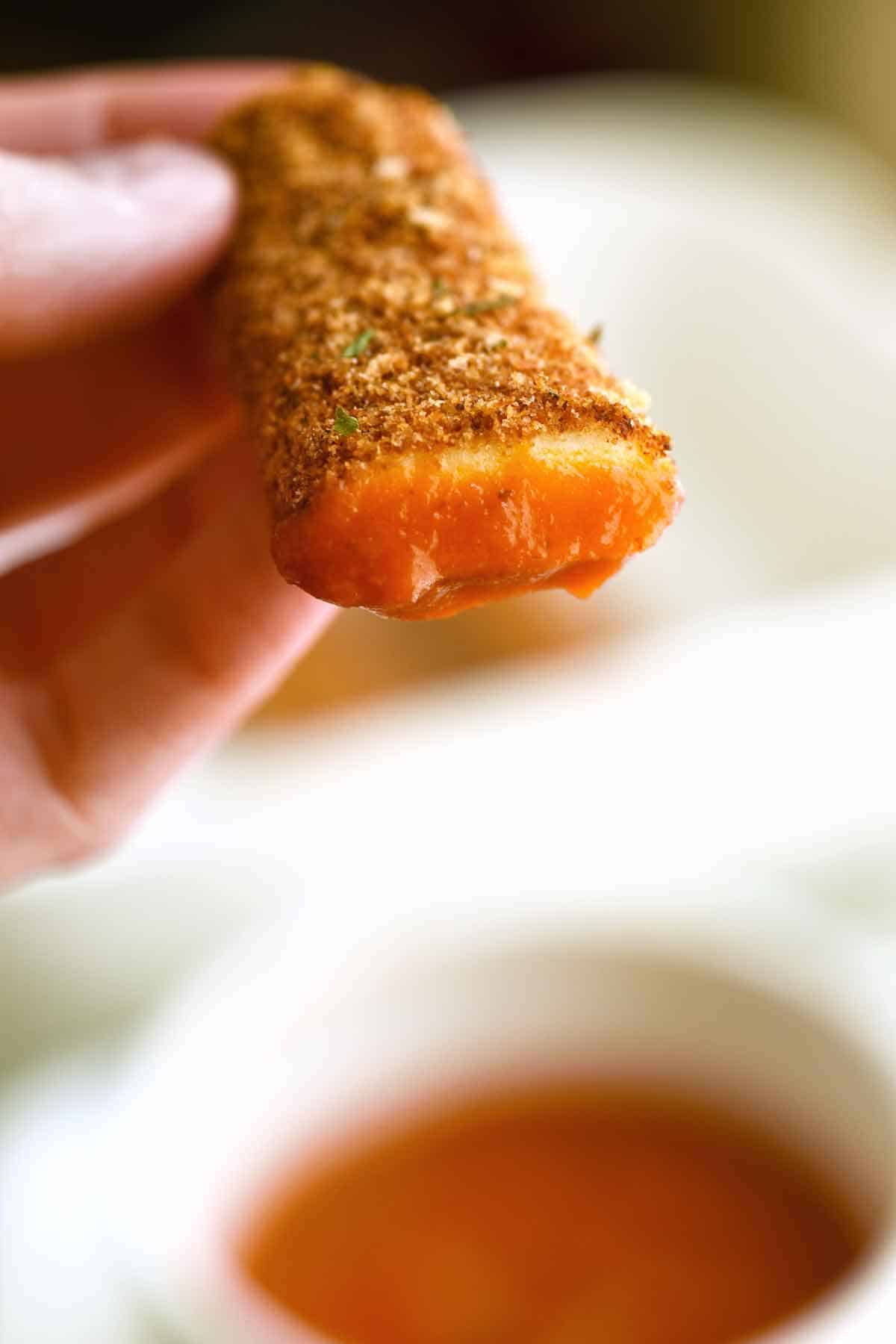 Homemade Mozzarella Sticks with Marinara