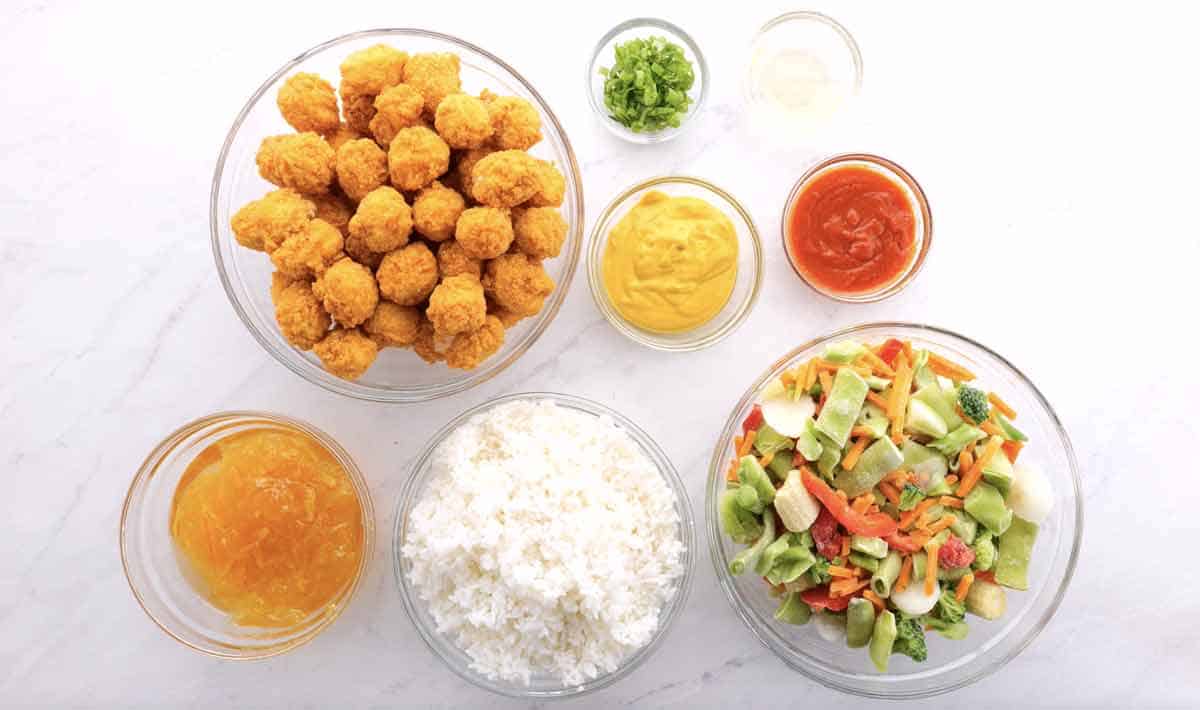 Crispy Orange Chicken Bowls Ingredients