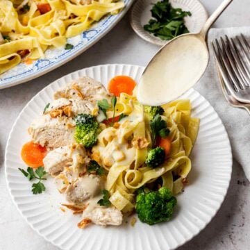 Crockpot Italian Chicken with Crispy Onions