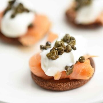 Mushrooms with Smoked Salmon