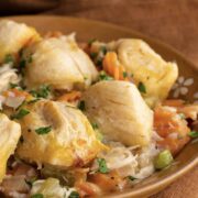 Crockpot Chicken and Dumplings with Biscuit Dough