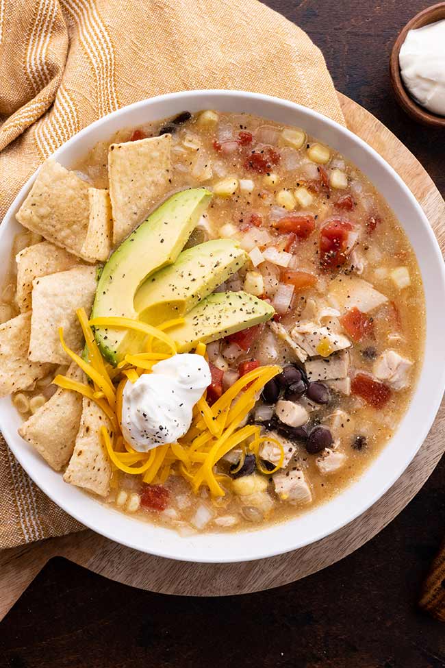 Bowl of Chicken Tortilla Soup