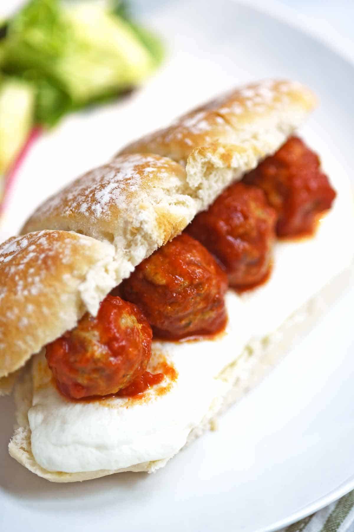 Crockpot Meatball Subs