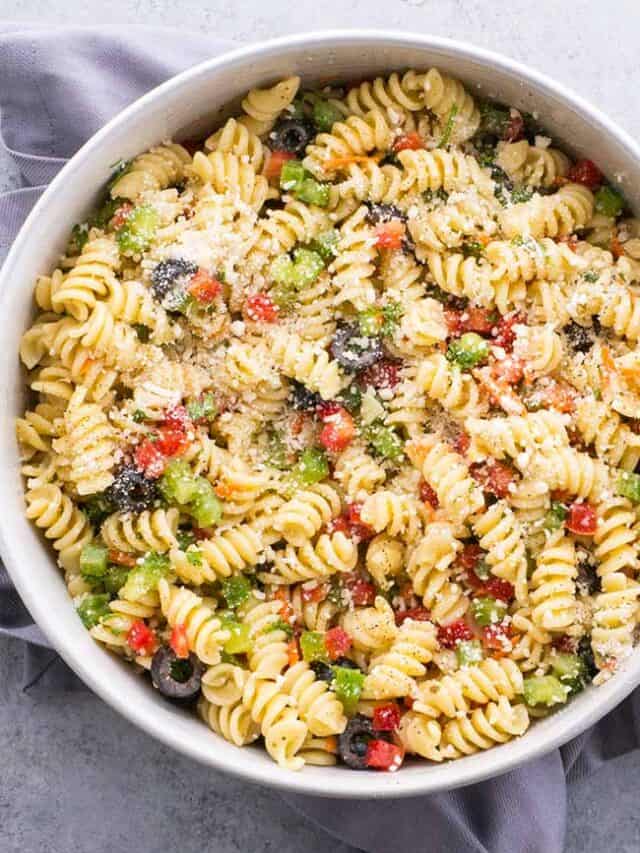 Classic Italian Pasta Salad with Olive Garden Dressing
