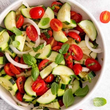 Cucumber Tomato Onion Salad