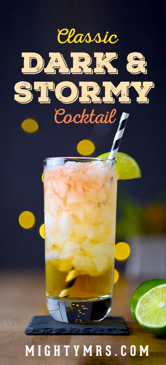 Dark and Stormy Cocktail