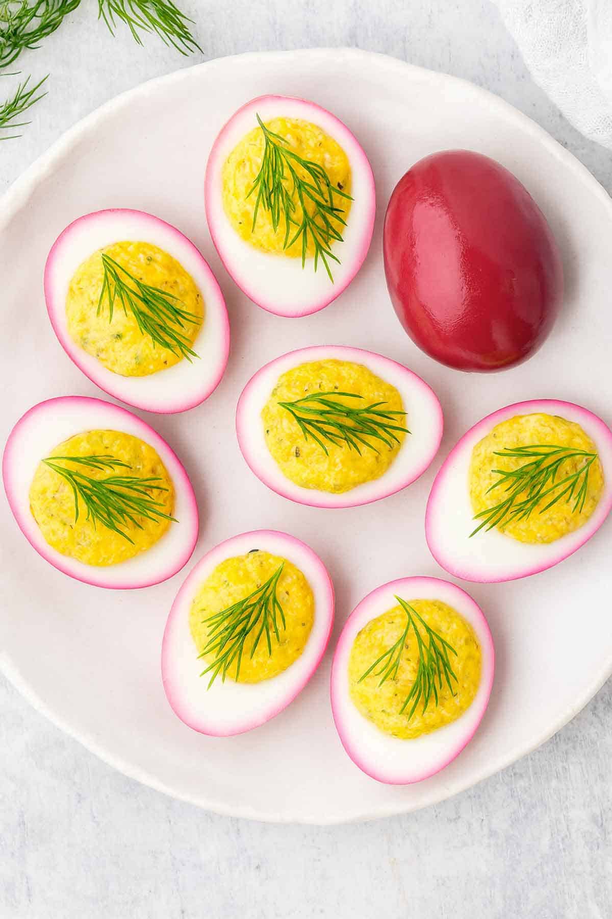 Dill Deviled Pickled Eggs