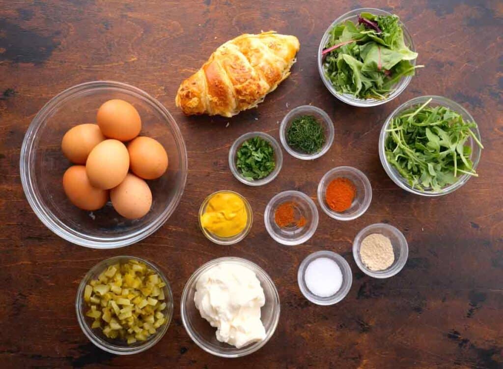 Dill Pickle Egg Salad Ingredients