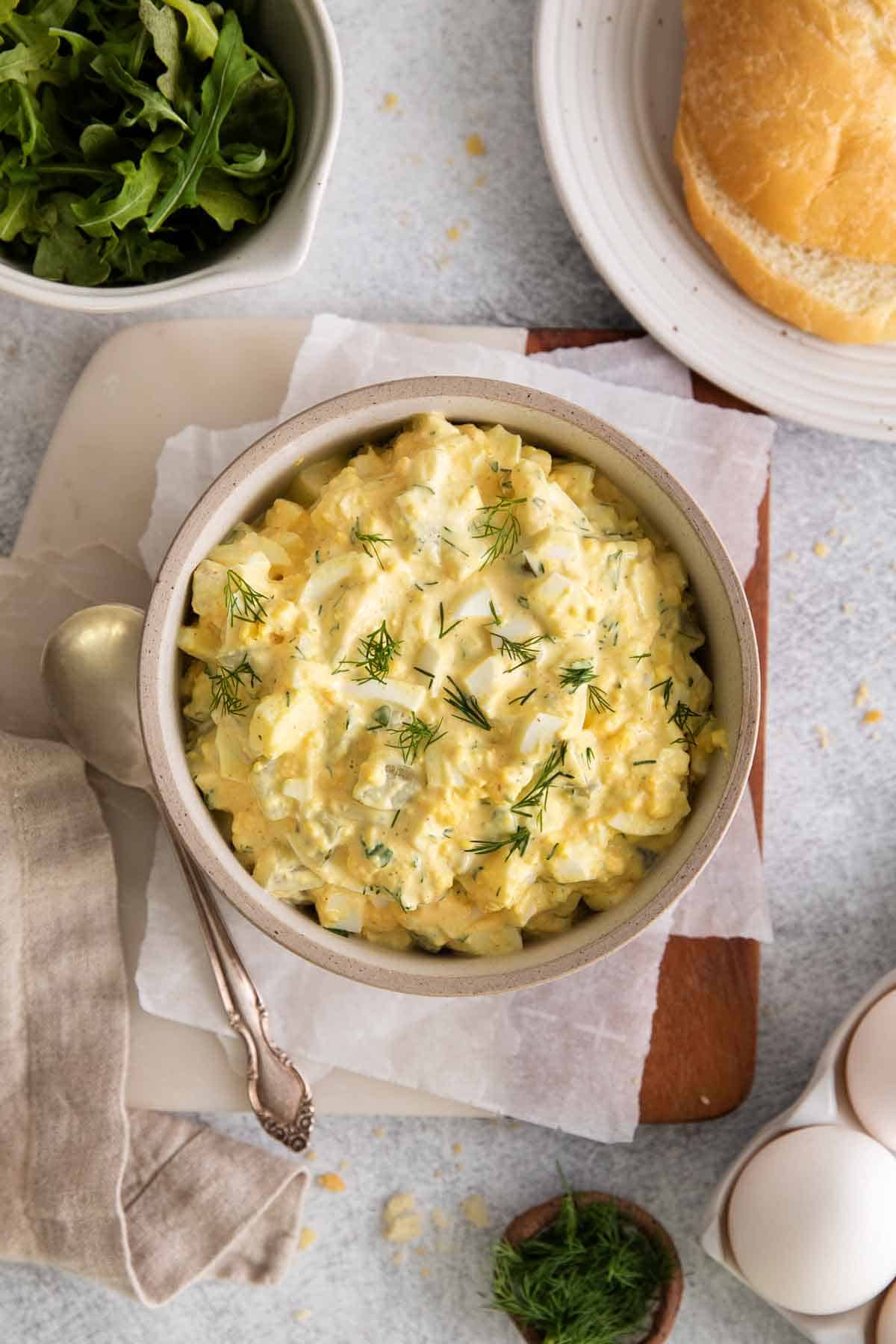 Bowl of Dill Pickle Egg Salad