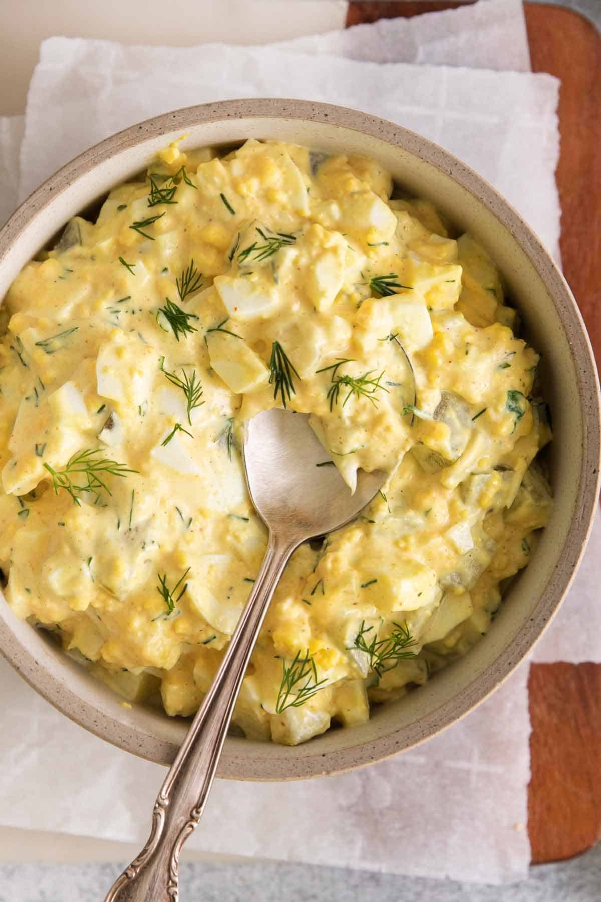 The best egg salad recipe made with dill pickles