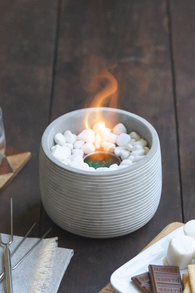 DIY Tabletop Fire Pit - Mighty Mrs