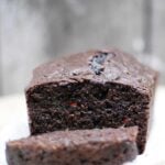 Double Chocolate Zucchini Bread with Cocoa Powder and Chocolate Chips