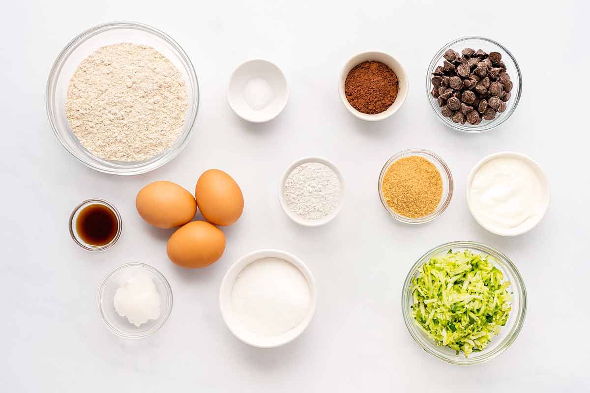 Double Chocolate Zucchini Bread Ingredients