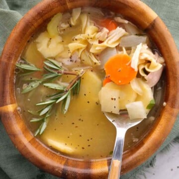 Easy Homemade Chicken Noodle Soup in a Bowl