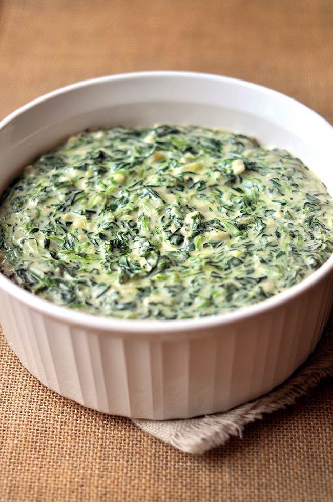 Easy Homemade Creamed Spinach by The Mighty Mrs. - WEEKEND POTLUCK 498
