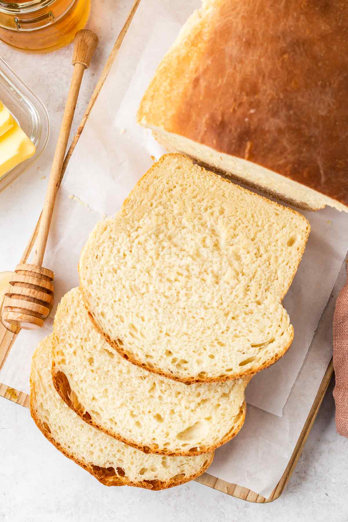Homemade White Bread with Honey