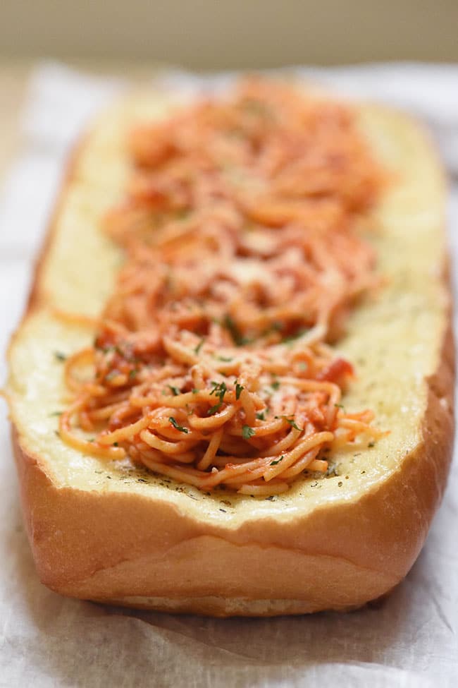 Spaghetti Stuffed Bread