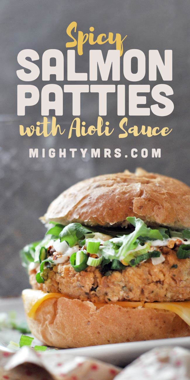 Easy Spicy Salmon Patties with Aioli Sauce