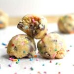 Edible Cookie Dough Balls with Sprinkles
