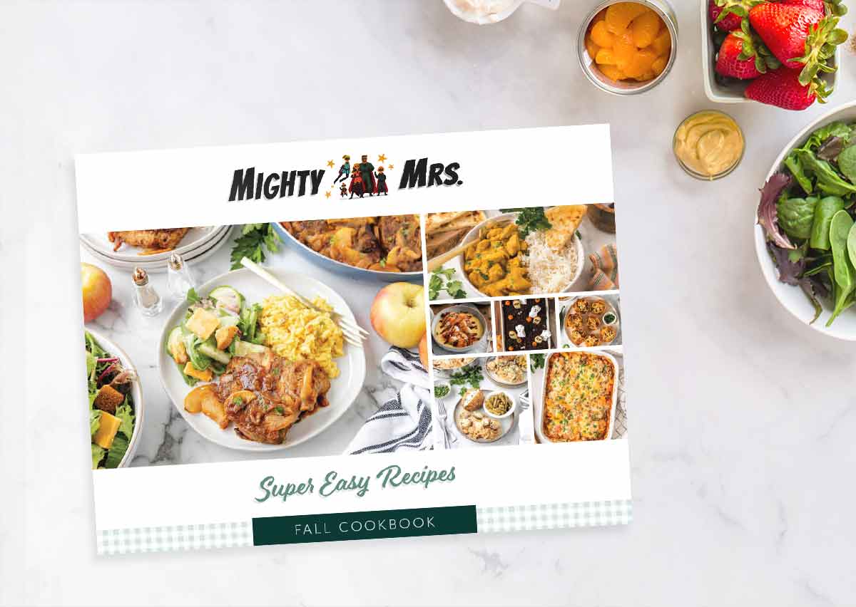 Fall Cookbook Kitchen Counter