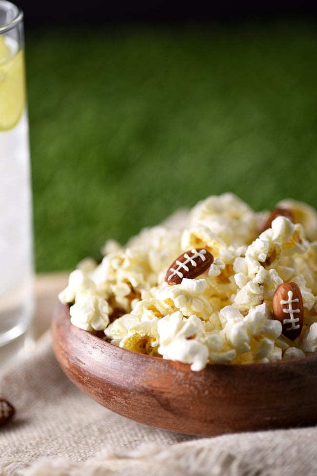 Almond Footballs and Kettle Corn for the Big Game!