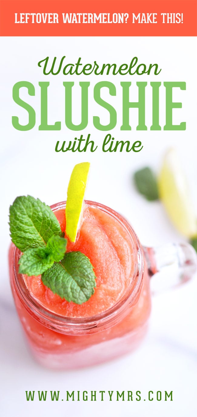 Frozen Watermelon Lime Slushies