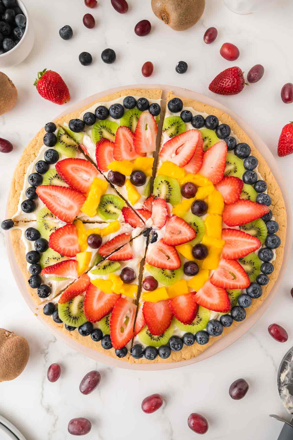 Super Easy Fruit Pizza Cookie