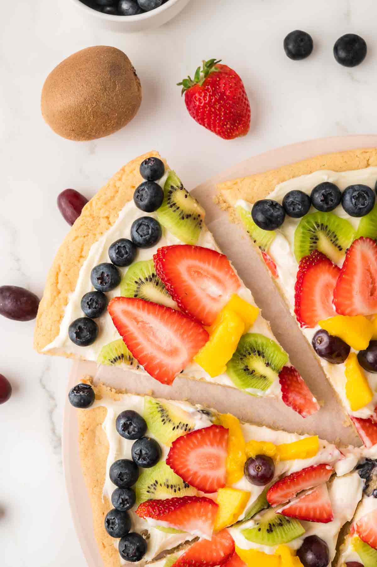 Serving Fruit Pizza