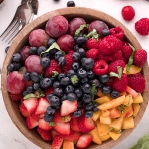 Fruit Salad with Basil-Lime Dressing