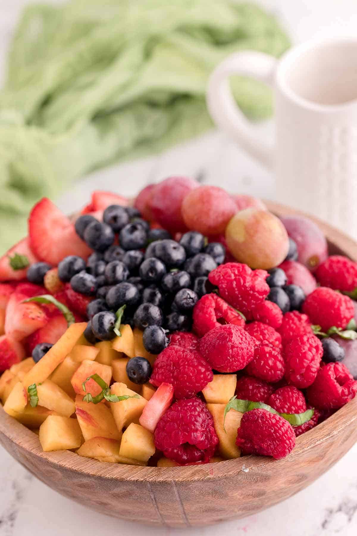 Fruit Salad with Basil-Lime Dressing