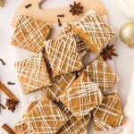 Gingerbread Blondies with Icing