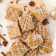Gingerbread Blondies with Icing