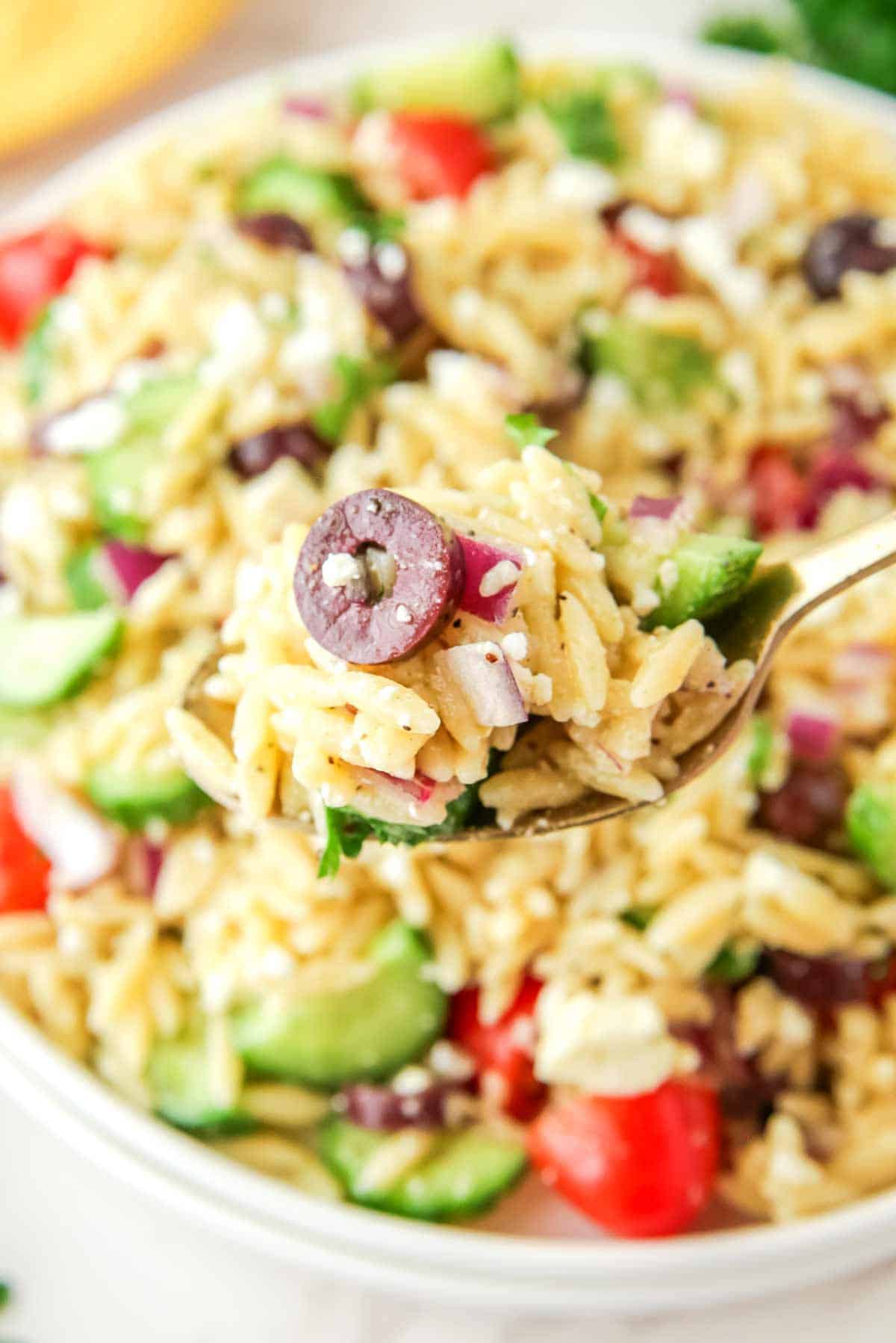 Greek Orzo Salad with Feta