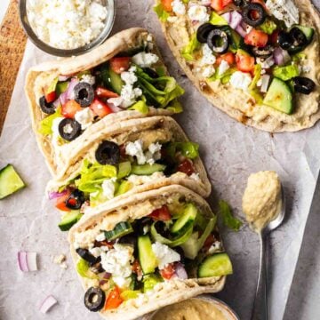 Greek Veggie Pita Wraps