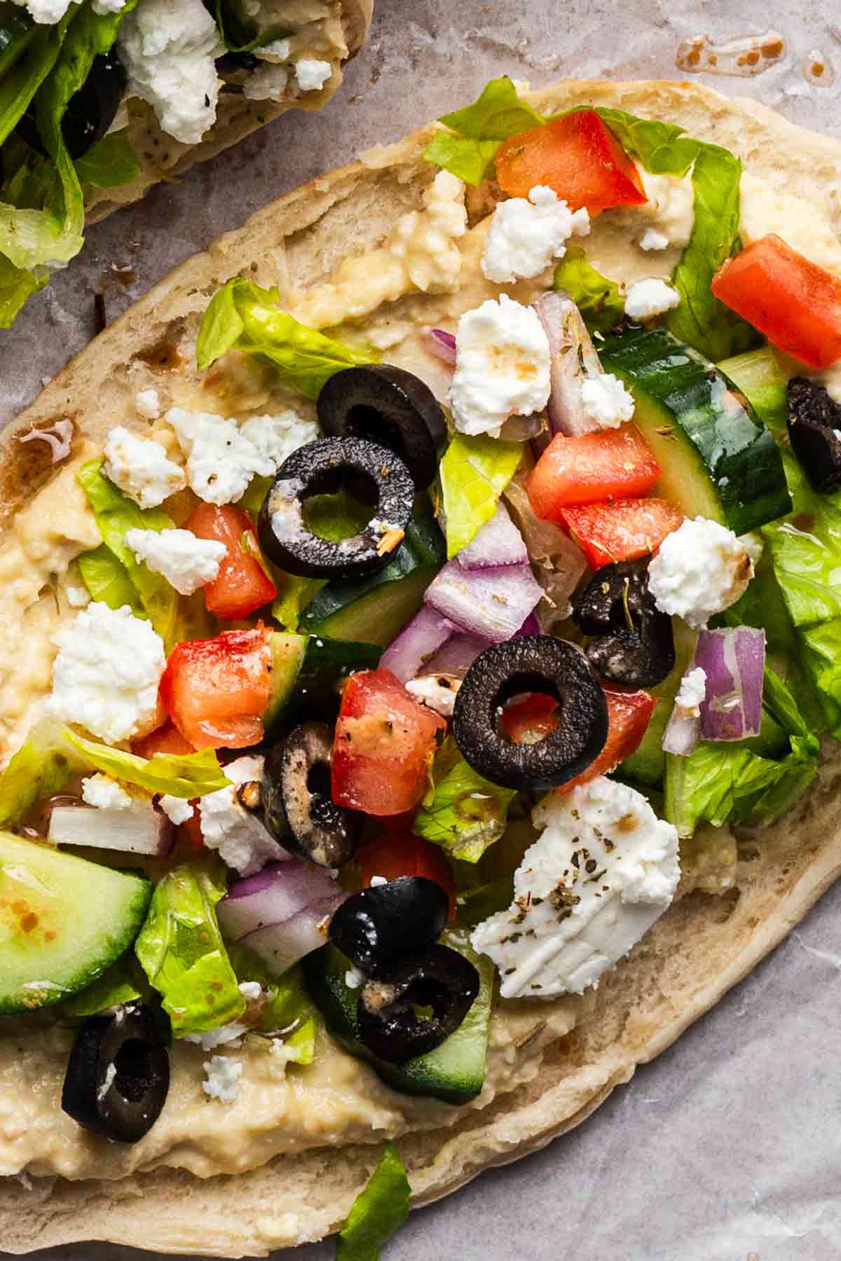 Greek Veggie Pita Sandwich