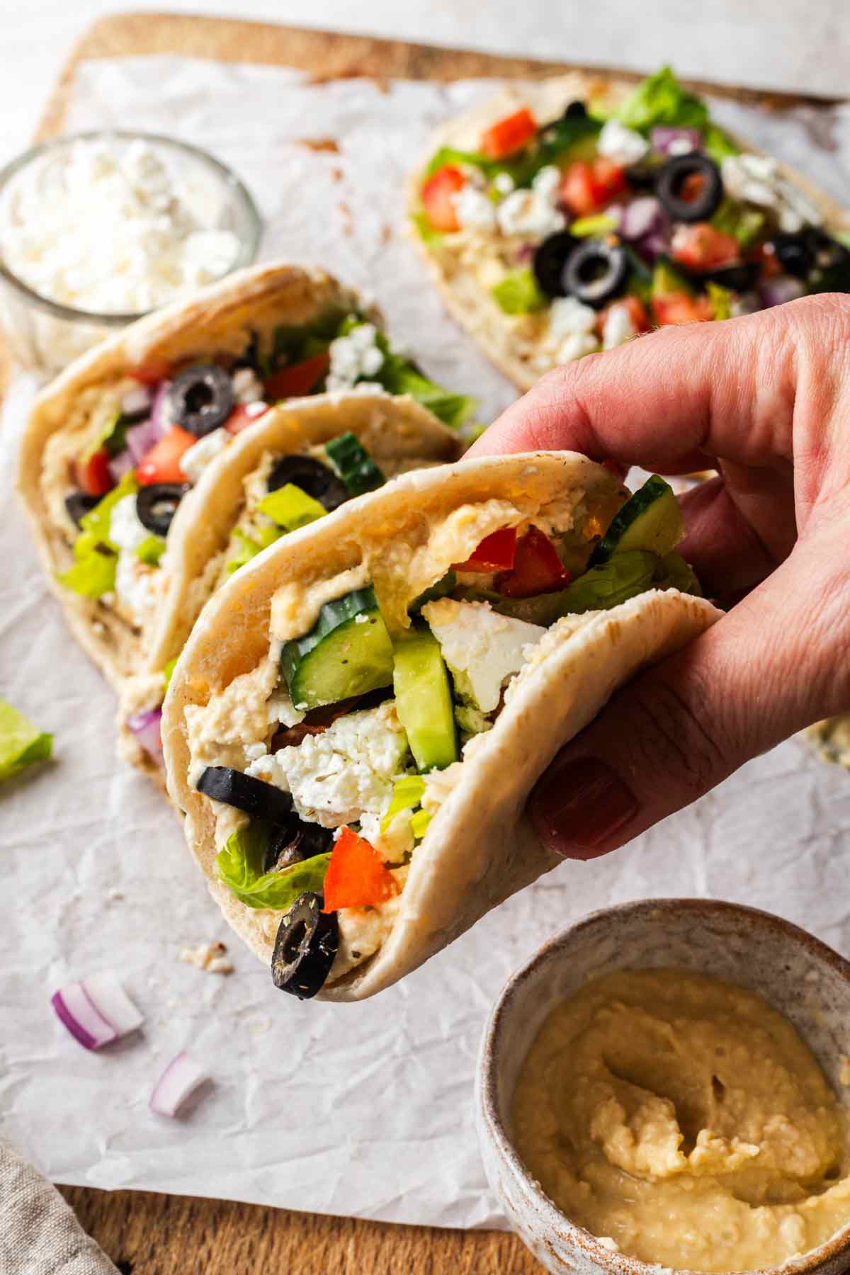 Mediterranean Veggie Pitas