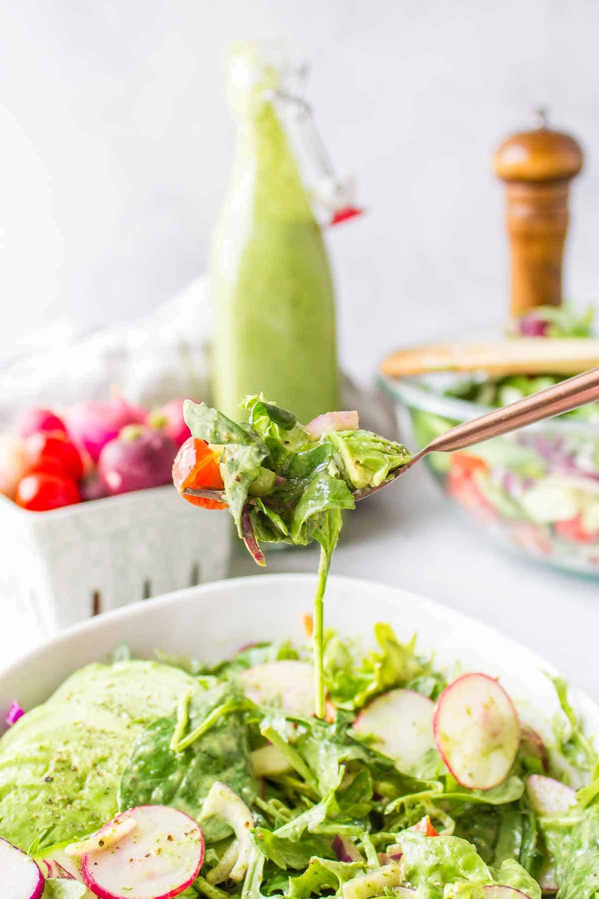 Homemade Green Goddess Salad Dressing