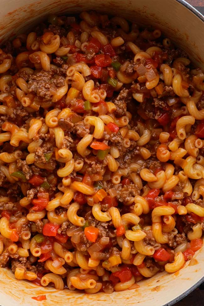 Easy Cheesy Beef Goulash Recipe 2023 - AtOnce