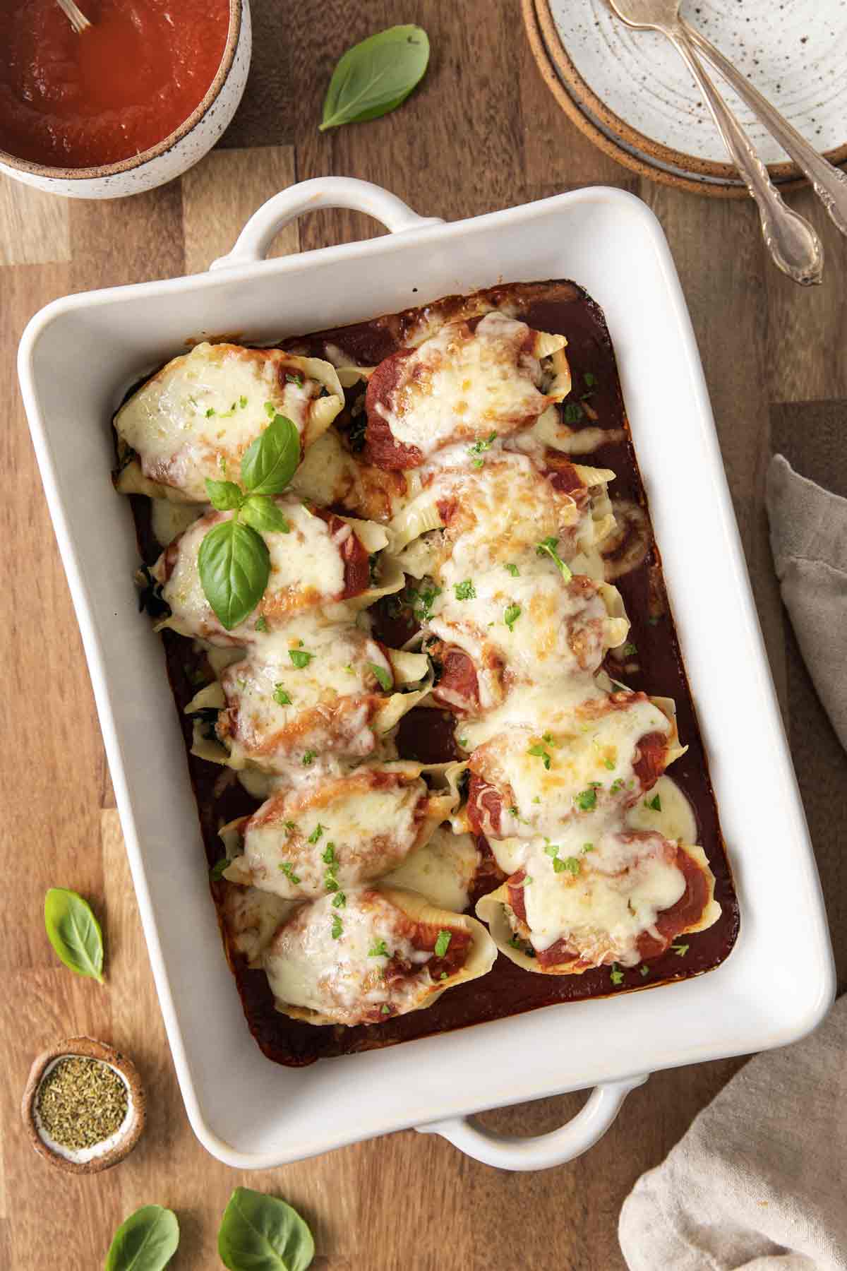 Healthy Spinach Stuffed Shells