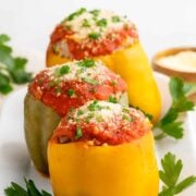 Ground Turkey Stuffed Peppers
