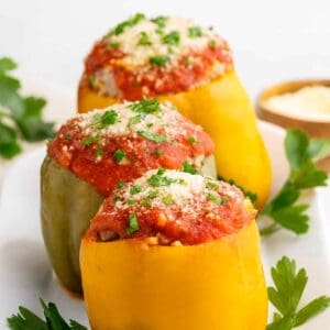 Ground Turkey Stuffed Peppers