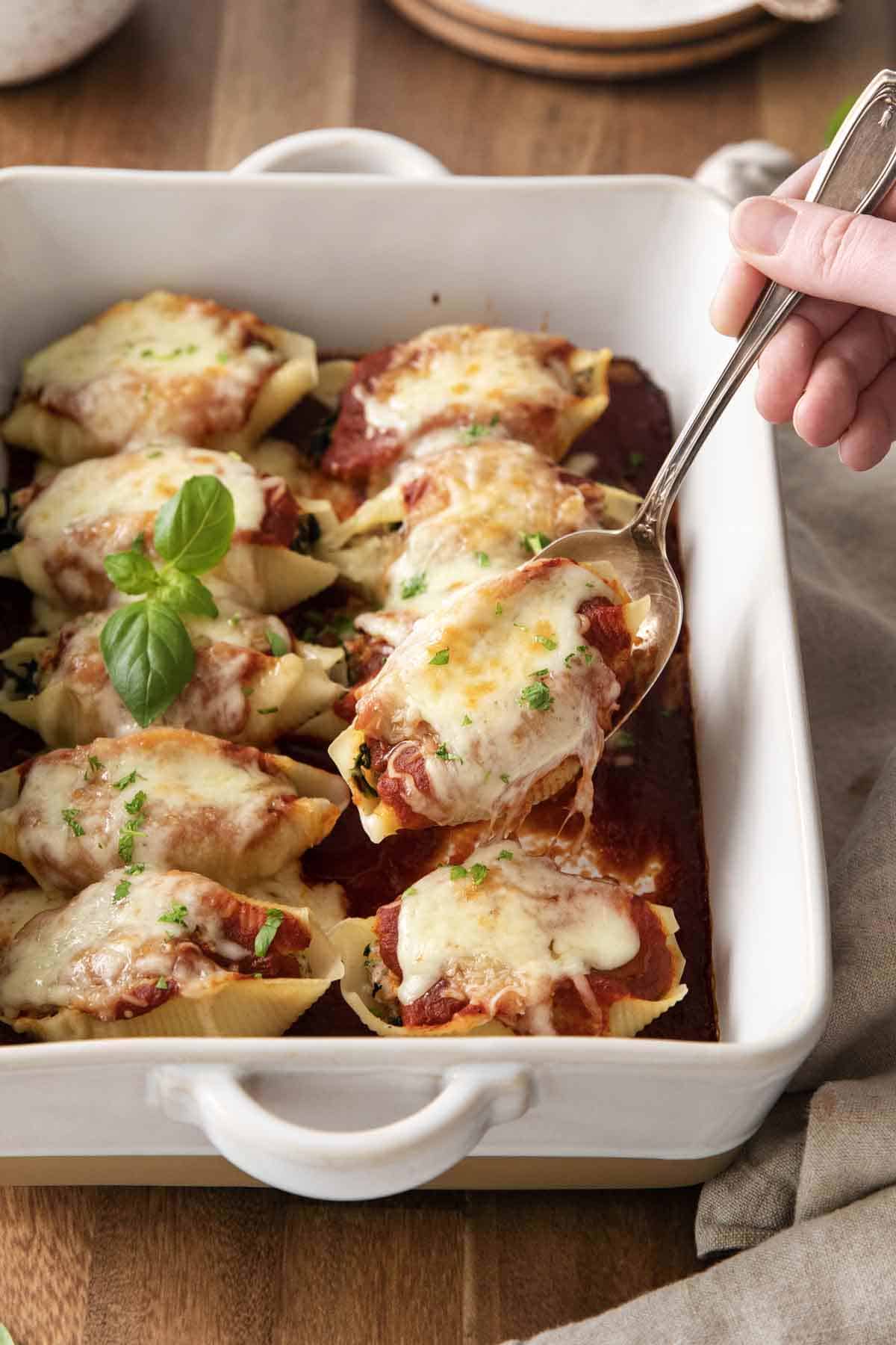 Ground Turkey with Spinach Stuffed Shells