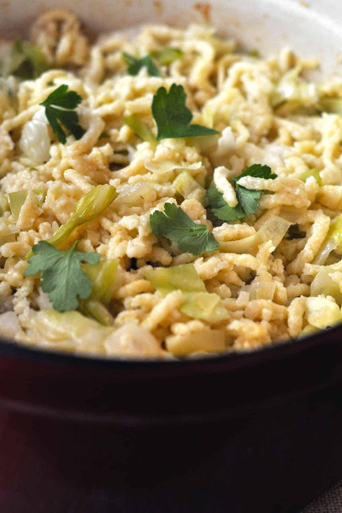 Haluski - Cabbage with Homemade Noodles