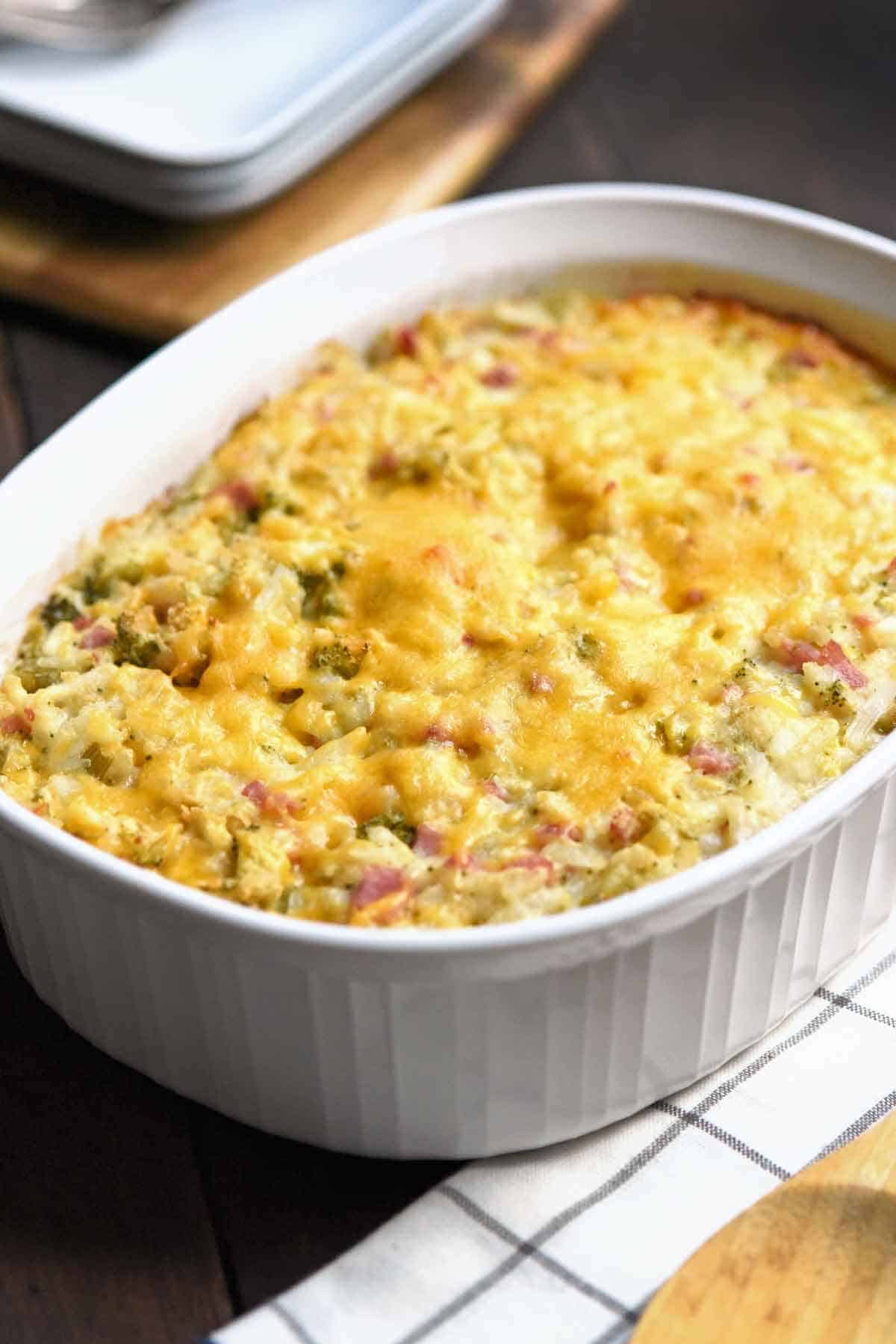 Ham Broccoli Hash Brown Casserole