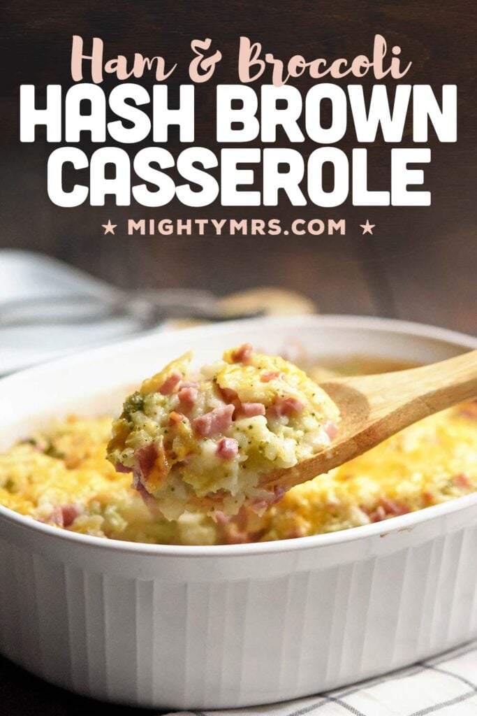 Ham and Broccoli Hash Brown Casserole