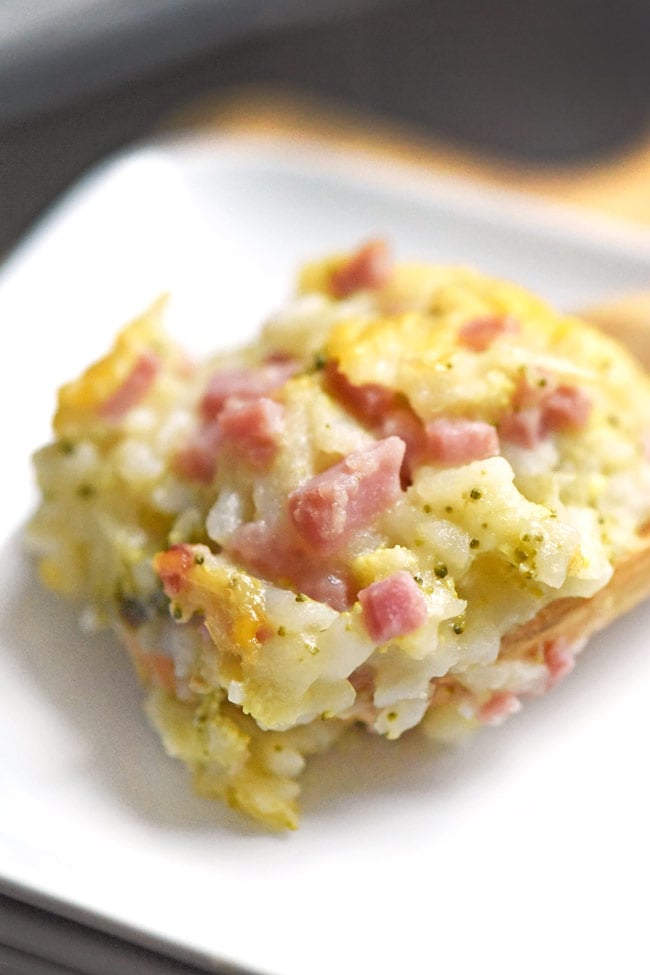 Easy Ham Broccoli Hash Brown Casserole