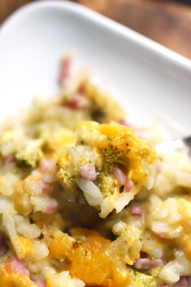 Cheesy Ham Broccoli Hash Brown Casserole