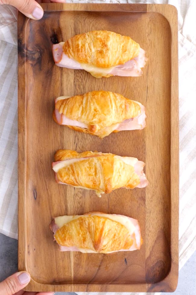 Baked Ham and Cheese Croissant Sandwiches