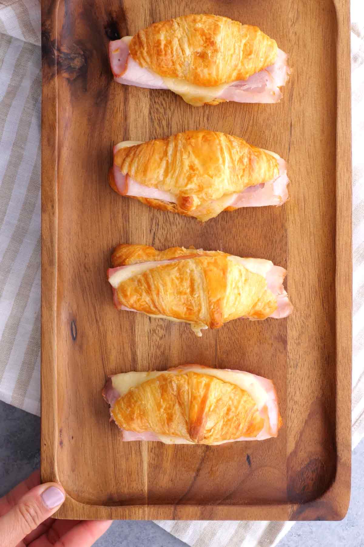 Baked Ham and Cheese Croissants
