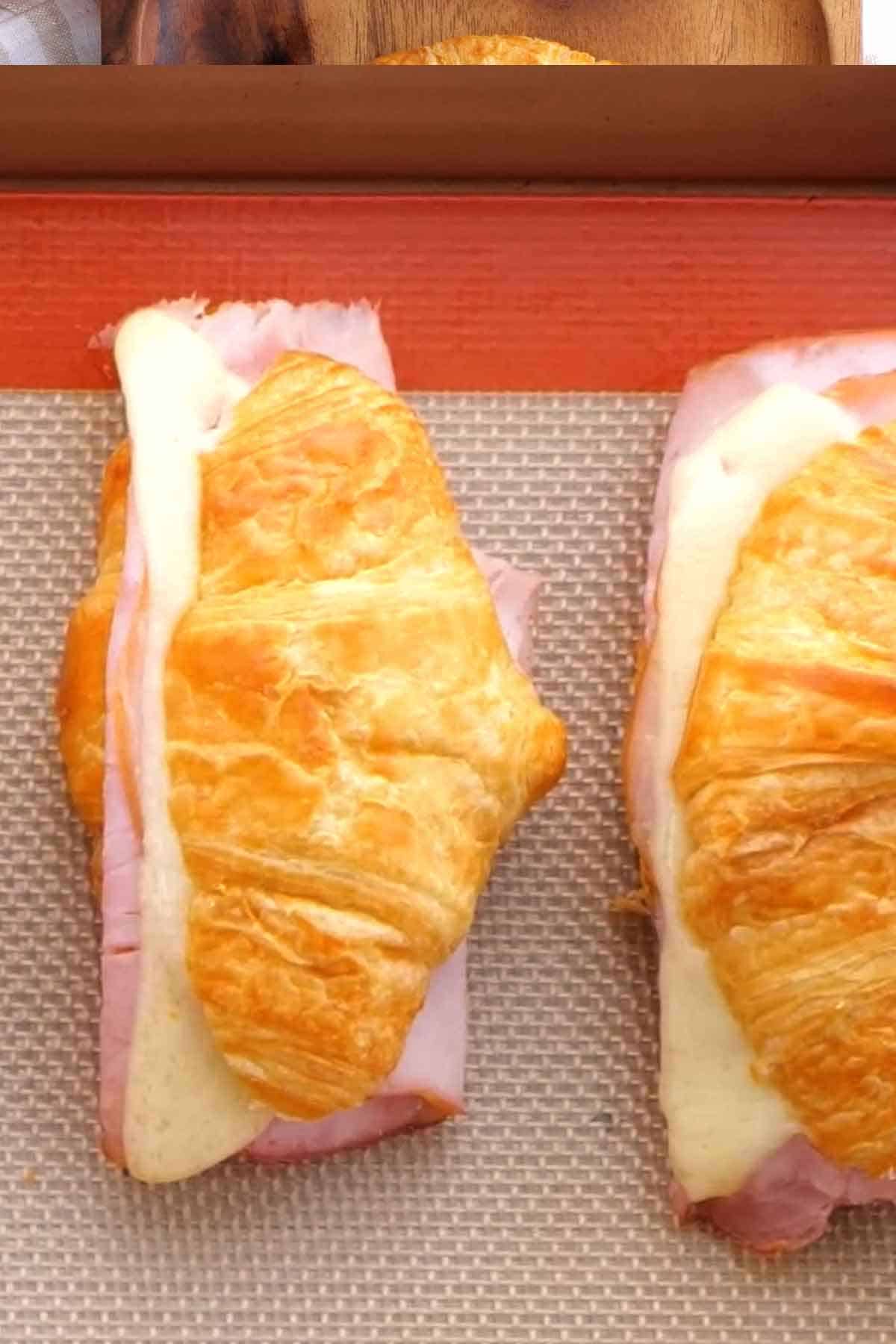 Ham and Cheese Croissant Sandwich